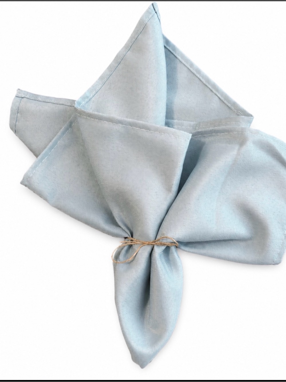 50 Large Dusty Blue Cloth Napkins, 10 packs of 5, New, Never Used